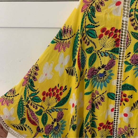 Mellisa McCarthy X Seven7 Yellow Tropical Floral Swimsuit Coverup Size 3X - Picture 12 of 13